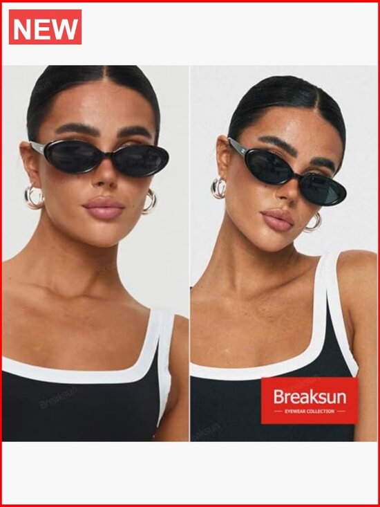 Retro Oval Sunglasses 90s Vintage UV400 Protection Small Frame for Women Men main image 5
